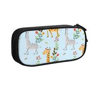 BAAROO Estuche para lápices de flores de jirafa, estuche de gran capacidad, estuche para lápices, bolsa para lápices para niñas y niños, adolescentes y mujeres, color, 5.0cm*10.5cm*20.5cm, Estuche