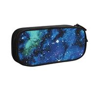BAAROO Estuche para lápices de galaxia espacial de universo azul, estuche de gran capacidad, estuche para lápices, bolsa para lápices para niñas y niños, adolescentes y mujeres, M, color, 5.0cm*10.5cm*20.5cm, Estuche para lápices