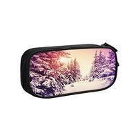 BAAROO Estuche para lápices de gran capacidad, bolsa de lápices de invierno amanecer árbol ártico, bolsa de lápices de oficina, organizador de papelería Ba, color, 5.0cm*10.5cm*20.5cm, Estuche para lápices