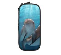 BAAROO Estuche para lápices de gran capacidad con estampado de cuentos de delfines, estuche para lápices de gran capacidad para niñas con cremallera Penci, color, 5.0cm*10.5cm*20.5cm, Estuche para lápices