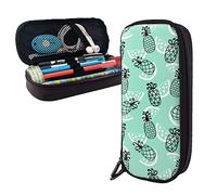 BAAROO Estuche para lápices de gran capacidad, estampado tropical de piña de verano, para niños y niñas, oficina, universidad, escuela secundaria, gran almacenamiento Colle, color,