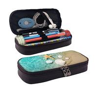 BAAROO Estuche para lápices de gran capacidad, estuche de piel duradera con cremallera y estrella de mar, color, 5.0cm*10.5cm*20.5cm, Estuche para lápices