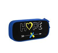 BAAROO Estuche para lápices de gran capacidad para concienciación del síndrome de Trisomía 21 Stand Up Pencil Bag con cremallera Bolsa de maquillaje para niñas Estuche Gi, color, 5.0cm*10.5cm*20.5cm,