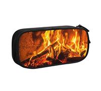 BAAROO Estuche para lápices de leña ardiendo, estuche de gran capacidad, estuche para lápices, bolsa para lápices para niñas y niños, adolescentes, mujeres y hombres, color, 5.0cm*10.5cm*20.5cm,