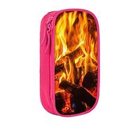 BAAROO Estuche para lápices de leña ardiente, estuche de gran capacidad, estuche para lápices, bolsa para lápices, soporte para bolígrafos para niñas y niños, adolescentes y mujeres, color,