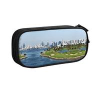 BAAROO Estuche para lápices de lona con impresión de club de yate de golf, gran capacidad, 3 compartimentos, estuche de lona, color, 5.0cm*10.5cm*20.5cm, Estuche para lápices