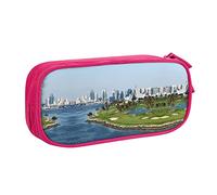 BAAROO Estuche para lápices de lona con impresión de club de yate de golf, gran capacidad, 3 compartimentos, estuche de lona, color, 5.0cm*10.5cm*20.5cm, Estuche para lápices