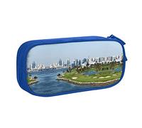 BAAROO Estuche para lápices de lona con impresión de club de yate de golf, gran capacidad, 3 compartimentos, estuche de lona, color, 5.0cm*10.5cm*20.5cm, Estuche para lápices