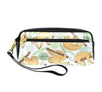 BAAROO Estuche para lápices de perezosos durmiendo en ramas, bolsa de piel sintética con cremallera para niños y niñas, escuela y oficina Suppl, color, 5.0cm*10.5cm*20.5cm, Estuche para lápices