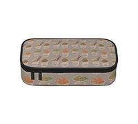 BAAROO Estuche para lápices de ramen de fideos de gran capacidad, bolsa de papelería de oficina, bolsa de cosméticos con compartimentos para niñas B, color, 5.0cm*10.5cm*20.5cm, Estuche para lápices
