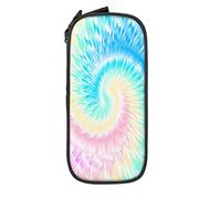 BAAROO Estuche para lápices de teñido anudado arcoíris pastel, gran capacidad, duradero, bolsa de almacenamiento para bolígrafos con cremallera, caja de papelería, color, 5.0cm*10.5cm*20.5cm, Estuche