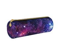 BAAROO Estuche para lápices Galaxy Purple Space con cremallera, duradero, portátil, bolsa de almacenamiento de oficina, soporte de artículos de tocador de viaje para mujeres y hombres, #208