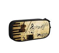 BAAROO Estuche para lápices musical, violín, piano, música, gran capacidad, gran capacidad, soporte para bolígrafos, suministros escolares, organizador de almacenamiento de papelería, color, 5.0cm*10.5cm*20.5cm, Estuche para lápices
