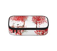 BAAROO Estuche romántico para el día de la madre, San Valentín, diseño de árbol y bicicleta, gran capacidad, para oficina, papelería, Cosme, color, 5.0cm*10.5cm*20.5cm, Estuche para lápices