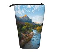 BAAROO Estuche telescópico para lápices Zion National Park Print Standing Pencil Bag Stationery Case Telescópico Pen Holder Pop Up Pencil Holder para oficina, trabajo, regalo de vacaciones, #636,