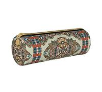 BAAROO Estuche tradicional ornamental floral de cachemira con cremallera, duradero, portátil, bolsa de almacenamiento de oficina, soporte de artículos de tocador de viaje para mujeres y hombres, #23