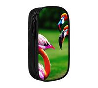 BAAROO Flamingos in The Water - Estuche de gran capacidad y duradero, estuche de oficina plegable con cremallera Compar, color, 5.0cm*10.5cm*20.5cm, Estuche para lápices