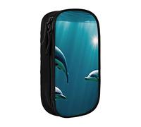 BAAROO Flamingos in The Water - Estuche de gran capacidad y duradero, estuche de oficina plegable con cremallera Compar, color, 5.0cm*10.5cm*20.5cm, Estuche para lápices