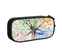 BAAROO Four Seasons Tree - Estuche para lápices con compartimentos para bolígrafos, multifuncional, bolsa de maquillaje, organizador de artículos de papelería con cremallera para oficina y viajes,