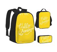 BAAROO Goodlooking Hello Sunshine - Mochila de 3 piezas para viaje, trabajo, escuela, estuche, bolsa de almuerzo, combo moderno y duradero, color, 5.0cm*10.5cm*20.5cm, Estuche para lápices