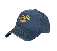 BAAROO Gorra de béisbol de España para hombre, color negro, vintage, algodón, lavado, #1363, M/talla única