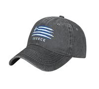 BAAROO Gorra de béisbol unisex para adultos, de algodón, clásica, vintage, de algodón, con bandera de Grecia, para adultos, #1443, M/talla única