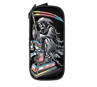 BAAROO Grim Reaper Horse Riding Rainbow Pencil Case Pencil Box Minimalista Portátil Durable Cremallera Pen Pouch para la escuela Oficina B, color, 5.0cm*10.5cm*20.5cm, Estuche para lápices