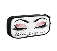 BAAROO Hello Gorgeous - Estuche para lápices de pestañas, compartimento para bolígrafos, multifuncional, bolsa de maquillaje, organizador de papelería con cremallera para oficina y viajes, #803,