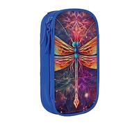 BAAROO Hermoso estuche de fantasía con diseño de mandala y libélula con cremallera, bolsa de papelería de gran capacidad, adecuada para la escuela, oficina, niños y niñas, color, 5.0cm*10.5cm*20.5cm, Estuche para lápices