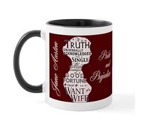 BAAROO Jane Austen - Taza de café de cerámica con cita de 325 ml