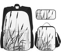 BAAROO Juego de 3 piezas Mochilas Reed Flying Summer Libélula durante un día soleado Flor Césped Animales Follaje Vida Silvestre Parques Al Aire Libre S, color, 5.0cm*10.5cm*20.5cm, Estuche para