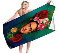 BAAROO Kahlo Toalla de playa para niños, toalla de baño Painter Frida, manta de playa ultra absorbente, piscina, viajes, natación, toalla de sauna para mujer, 130 cm x 80 cm