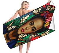 BAAROO Kahlo Toalla de playa para niños, toalla de baño Painter Frida, manta de playa ultra absorbente, piscina, viajes, natación, toalla de sauna para mujer, 130 cm x 80 cm