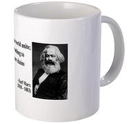 BAAROO Karl Marx - Taza de café de cerámica con cita de 8 tazas, taza de té, 325 ml