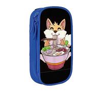 BAAROO Kawaii Anime Dog Eating Ramen Estuche de lápices con cremallera de gran capacidad, bolsa de papelería adecuada para la escuela, oficina, niños y niñas, color, 5.0cm*10.5cm*20.5cm, Estuche para lápices