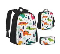 BAAROO Mochila escolar de 3 piezas para levantamiento de esquís de cable antiguo, juego de mochila ligera con bolsa de almuerzo, lápiz C, color, 5.0cm*10.5cm*20.5cm, Estuche para lápices