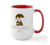 BAAROO Mr. Darcy, Jane Austen Gift Taza grande de cerámica para café, taza de té, 15 onzas