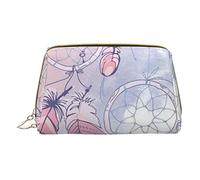 BAAROO Native American Dream Catcher - Bolsa de piel para cosméticos, bolsa pequeña, monedero con cremallera, estuche organizador de artículos de tocador, color, 5.0cm*10.5cm*20.5cm, Estuche para
