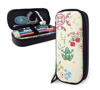 BAAROO Peaceful Garden - Estuche de piel con mandalas, gran capacidad, bolsa para lápices, organizador de papelería con cremallera, color, 5.0cm*10.5cm*20.5cm, Estuche para lápices