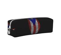 BAAROO Puerto Rico Flag-It's in My DNA - Estuche con cremallera, duradero, portátil, bolsa de almacenamiento de oficina, soporte de artículos de tocador de viaje para mujeres y hombres, #451