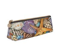 BAAROO Shells of The Sea - Estuche para lápices con cremallera, duradero, portátil, bolsa de almacenamiento de oficina, soporte de artículos de tocador de viaje para mujeres y hombres, #335