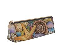 BAAROO Shells of The Sea - Estuche para lápices con cremallera, duradero, portátil, bolsa de almacenamiento de oficina, soporte de artículos de tocador de viaje para mujeres y hombres, #300