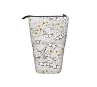 BAAROO Soporte para lápices de pie con estrellas doradas claras del zodiaco, estuche telescópico personalizado de gran capacidad St, color, 5.0cm*10.5cm*20.5cm, Estuche para lápices