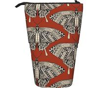 BAAROO Soporte para lápices de pie, diseño de cola de golondrina, mariposa, terracota negra, telescópico, ligero, papelería telescópica P, color, 5.0cm*10.5cm*20.5cm, Estuche para lápices
