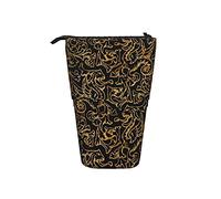 BAAROO Soporte para lápices de pie Dragons Gilt Gold Vertical Estuche de lápices de gran capacidad Estuche ligero de papelería Organizar, color, 5.0cm*10.5cm*20.5cm, Estuche para lápices