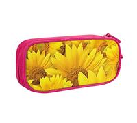 BAAROO Sunflowers - Estuche grande para lápices con 2 compartimentos, estuche organizador para niñas, niños, estudiantes, escuela, oficina, Co, color, 5.0cm*10.5cm*20.5cm, Estuche para lápices