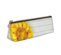 BAAROO Sunflowers On A Light - Estuche de madera con cremallera, duradero, portátil, bolsa de almacenamiento de oficina, soporte de artículos de tocador de viaje para mujeres y hombres, #989