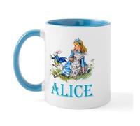 BAAROO Taza de café de cerámica azul Alicia en el país de las maravillas, taza de té, 325 ml