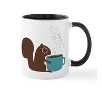 BAAROO Taza de café de cerámica con diseño de ardillas, taza de té, 325 ml