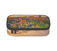 BAAROO Texas Bluebonnets Scenery - Estuche grande para lápices, bolsa de maquillaje multicapa con bonito estampado para mujeres y hombres, color, 5.0cm*10.5cm*20.5cm, Estuche para lápices